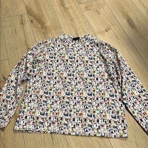 Teddy Fresh Multicolor Graphic Long Sleeve Top